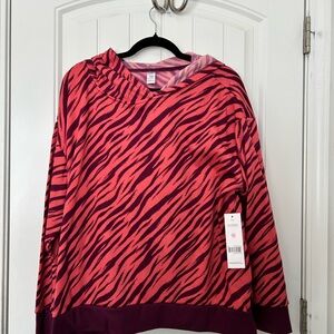 Pink and Purple Zebra Print Hoodie